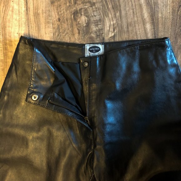 Genuine LEATHER 2000 Black Women's Pants size12 - Picture 4 of 8